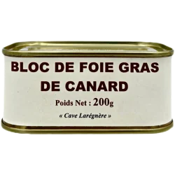 Bloc de Foie Gras de Canard de la Sélection de la Cave Larégnère 200gr