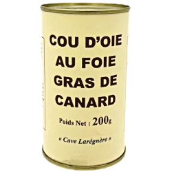 Cou d'oie au foie gras de canard 200 gr Sélectionné par la Cave Larégnère