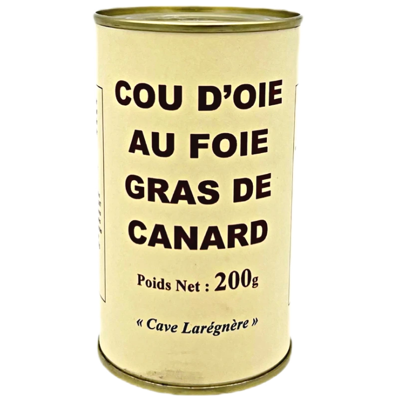 Cou d'oie au foie gras de canard 200 gr Sélectionné par la Cave Larégnère