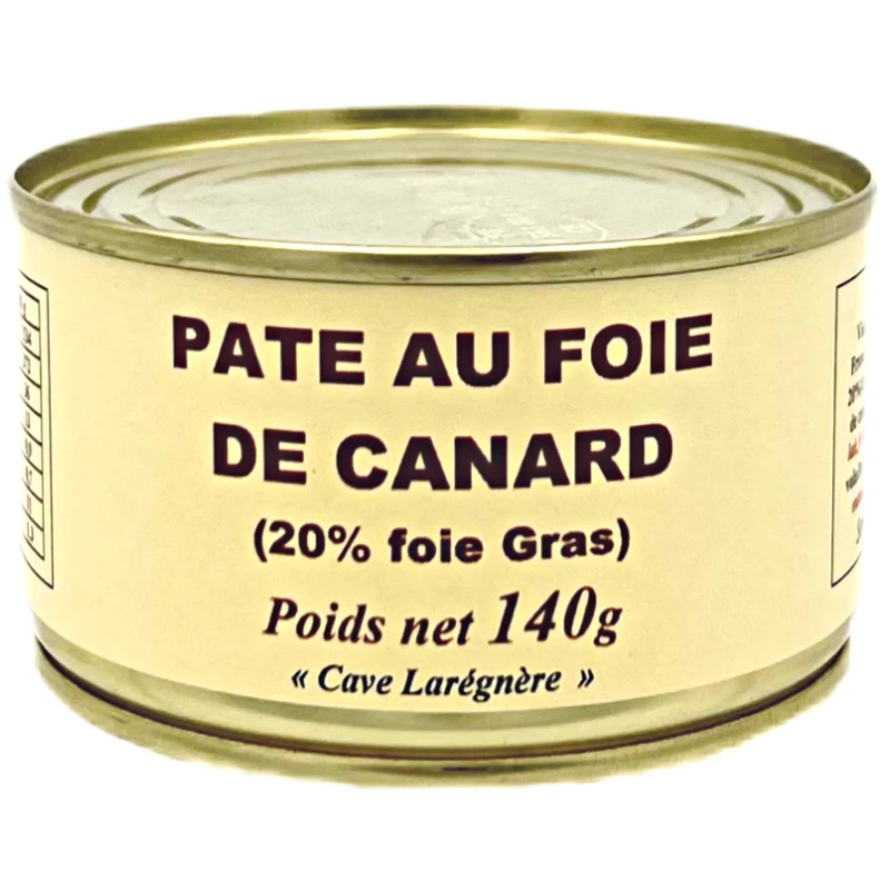 conserve de Paté au foie de canard 140 gr Sélectionné par la Cave Larégnère