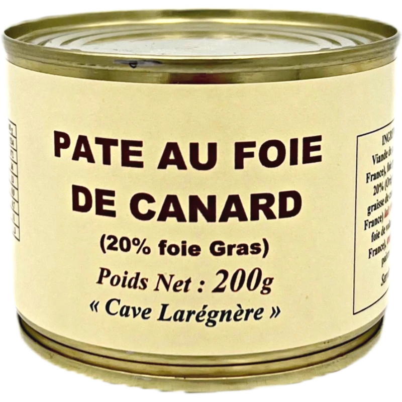 Pâté au foie de canard 200gr Sélectionné par la Cave Larégnère