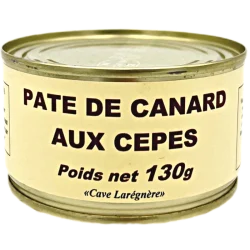 Conserve de paté de Canard du Périgord aux Cèpes sélectionné par la Cave Larégnère 130 gr