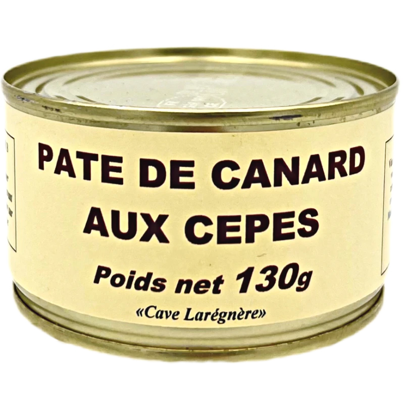 Conserve de paté de Canard du Périgord aux Cèpes sélectionné par la Cave Larégnère 130 gr