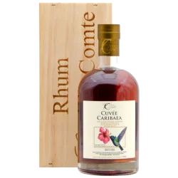 Bouteille de rhum vieux agricole de la Martinique sélectionné par Chantal Comte cuvée Caribaea 70cl