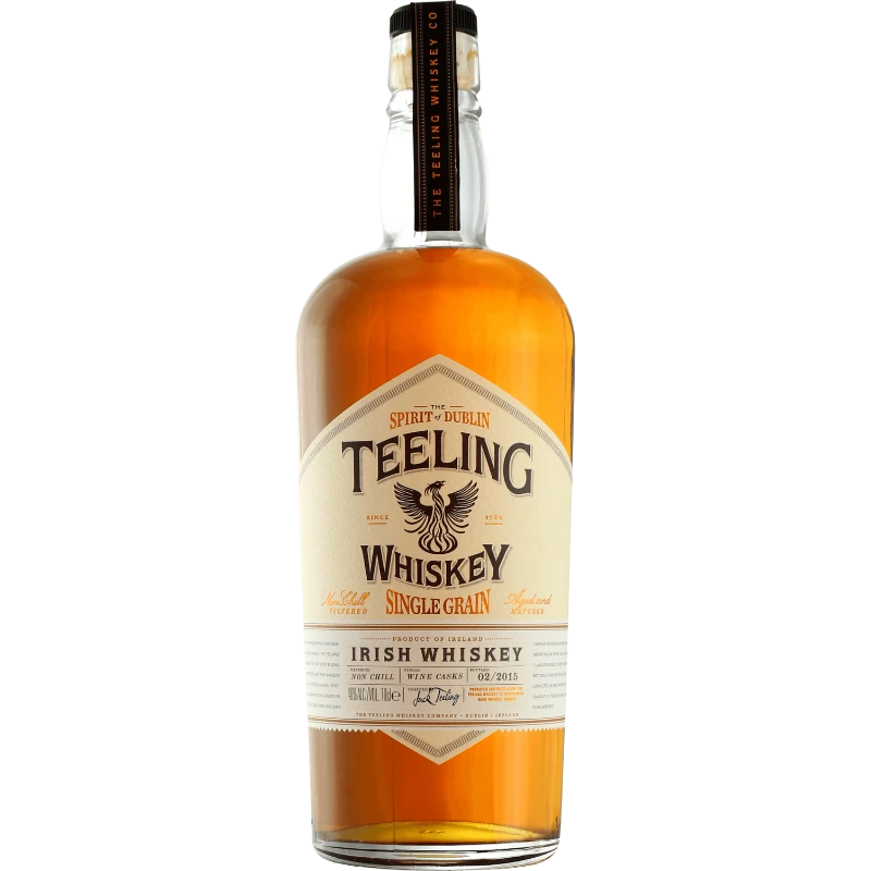 Bouteille de Whiskey Irlandais de chez Teeling Cuvée Single Grain 70cl