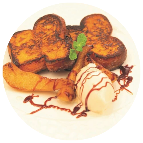 pain perdu et glace au golden eight